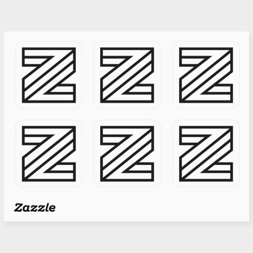 Z Letter  Square Sticker