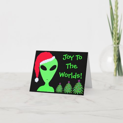 Z LGM Personalized Joy To The Worlds Christmas Holiday Card