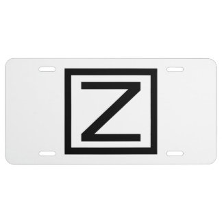 Z license plate