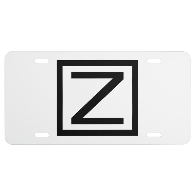 Z license plate (Front)