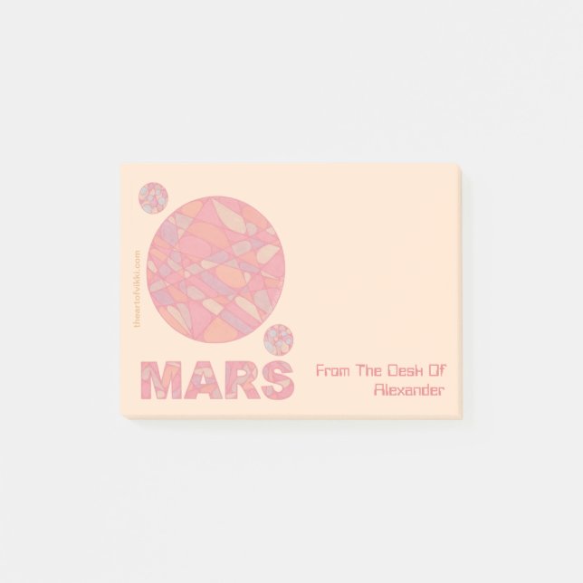 Z Mars Geek The Red Planet Personalized Notes (Front)
