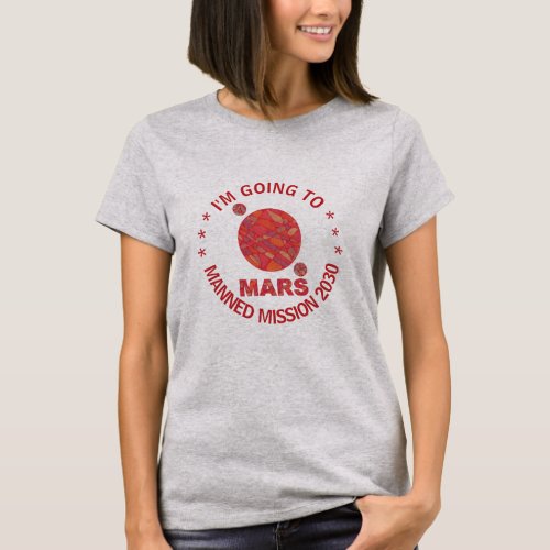 z Mars The Red Planet Space Geek Solar System Fun T_Shirt