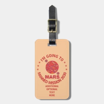 Z Mars The Red Planet Space Travel Essentials Luggage Tag by TheArtOfVikki at Zazzle