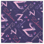 Z monogram and personalized name Zabrina fabric