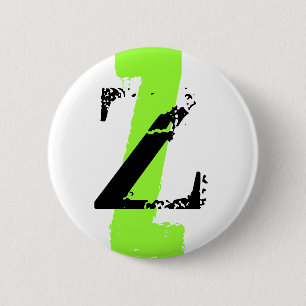 Z monogram pinback button