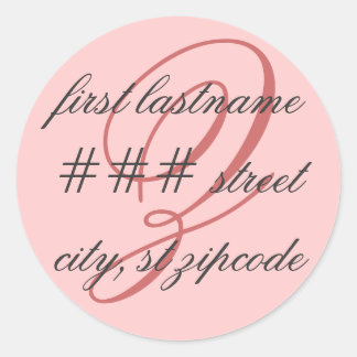 "Z" monogram return address label - personalize