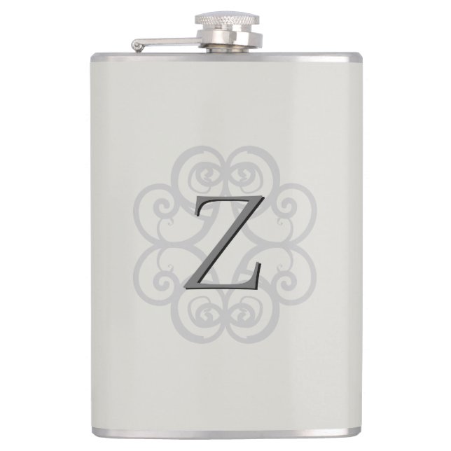 Z-Monogrammed Hip Flask (Front)