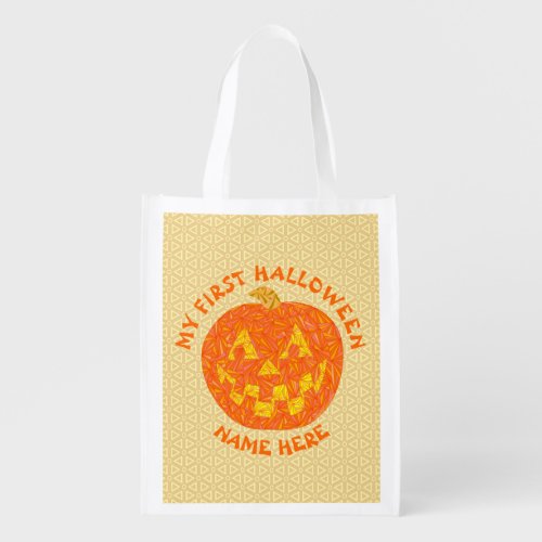 Z My 1st Halloween Jack O Lantern Pumpkin Grocery Bag