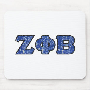 Z Phi B Bandana Letters Mouse Pad