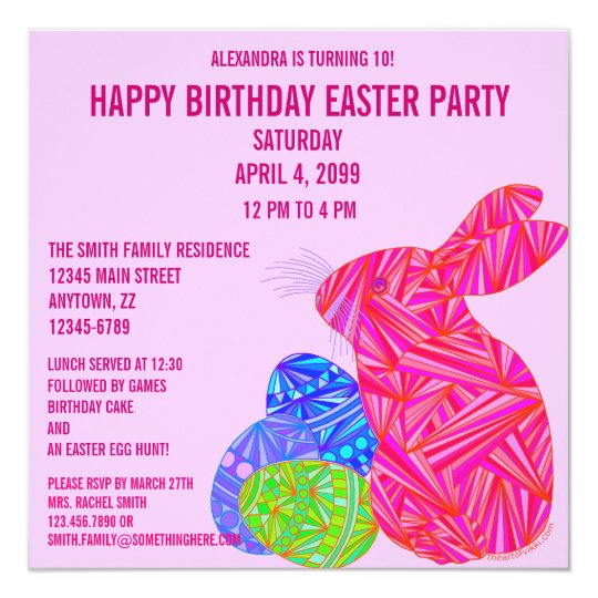 Easter Themed Birthday Party Invitations 5