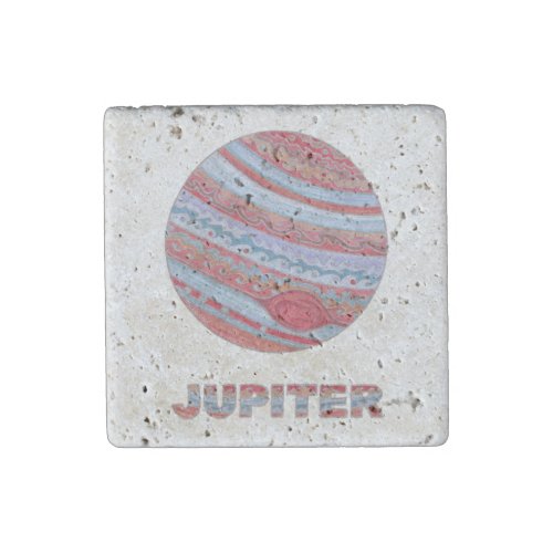Z Planet Jupiter Colorful Space Geek Solar System Stone Magnet