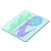 Z Purple Coyote Wolf Colorful Southwestern Design Puzzle Coaster (Side)