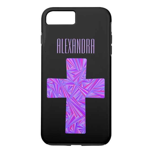 Z Purple Cross Christian ifone7P Personalized Case-Mate iPhone Case (Back)