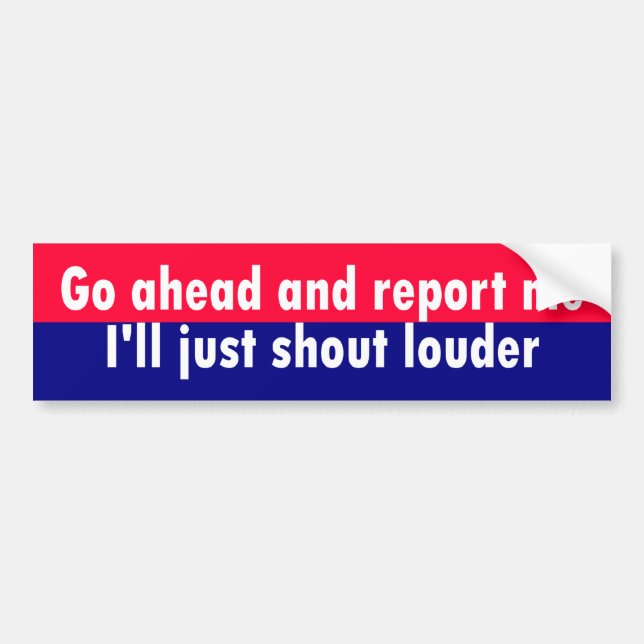 Z_report_me Bumper Sticker (Front)
