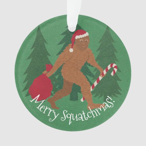 Z Santa Squatch Christmas With Your Name And Year Ornament