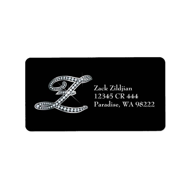 Z Script "Diamond Bling" Label (Front)