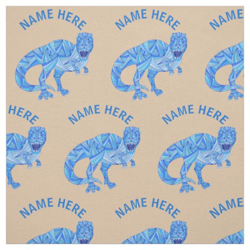 Z T-Rex Dinosaur Colorful Prehistoric Animal Fabric