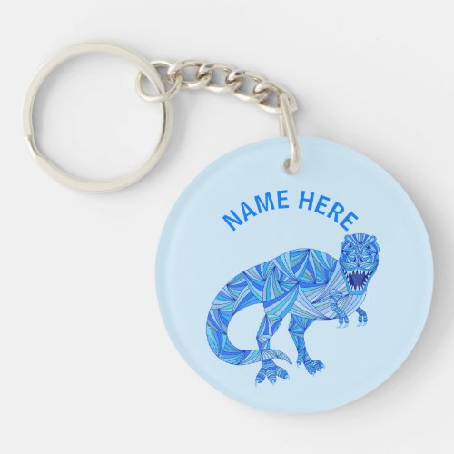 Z T_Rex Dinosaur Colorful Prehistoric Animal Keychain
