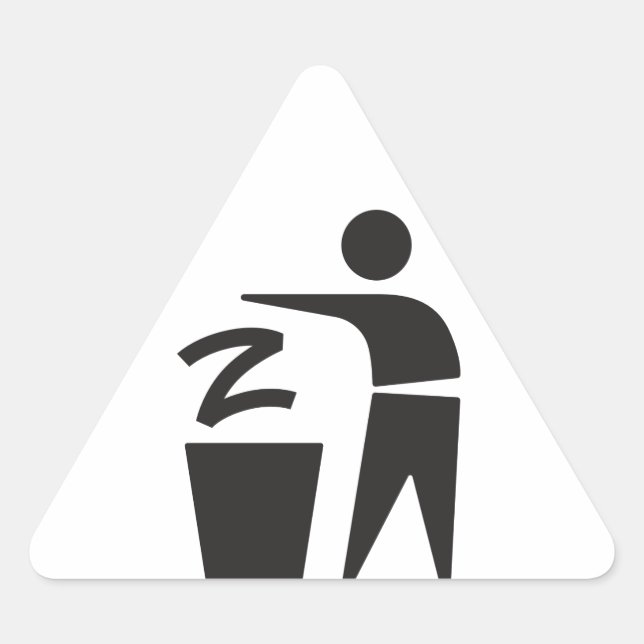 Z to the Trash Triangle Sticker (Front)