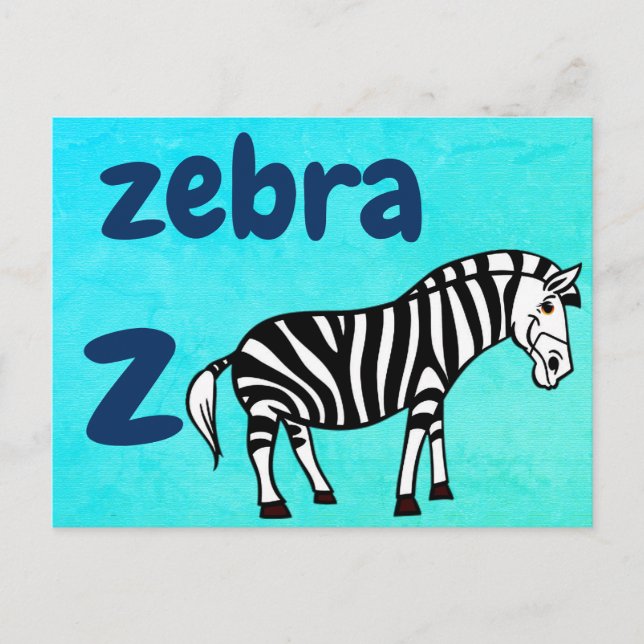 z - zebra flash card (Front)