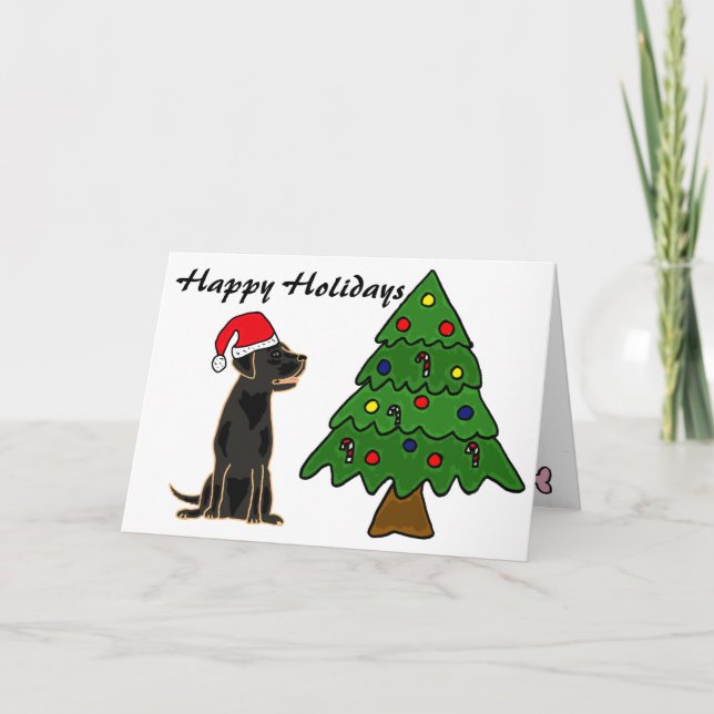 ZA- Black Labrador Christmas Card (Front)