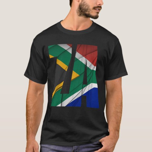 ZA _ South Africa Flag T_Shirt