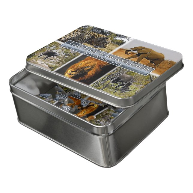 ZA * SOUTH AFRICA -  THE BIG 5 in KRUGER N. P. Jigsaw Puzzle (Lid Open)
