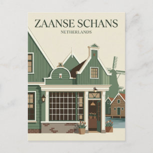 Zaanse Schans Netherlands Postcard