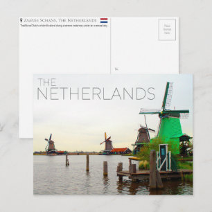 Zaanse Schans, Netherlands Travel Postcard