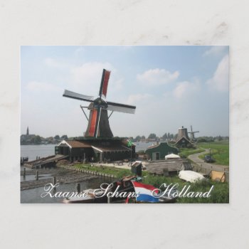 Zaanse Schans Windmill Postcard by hollandshop at Zazzle