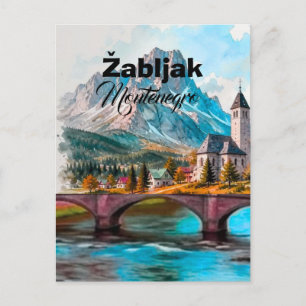 Žabljak Poster Montenegro Travel Print Vintage Wal Postcard