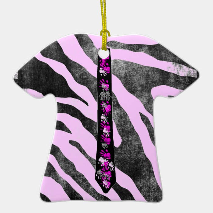 Zabra Grunge/Tie t Shirt Ornament For Your Teen