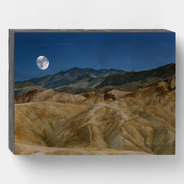 Zabriskie Point | Death Valley National Park Wooden Box Sign (Front Horizontal)