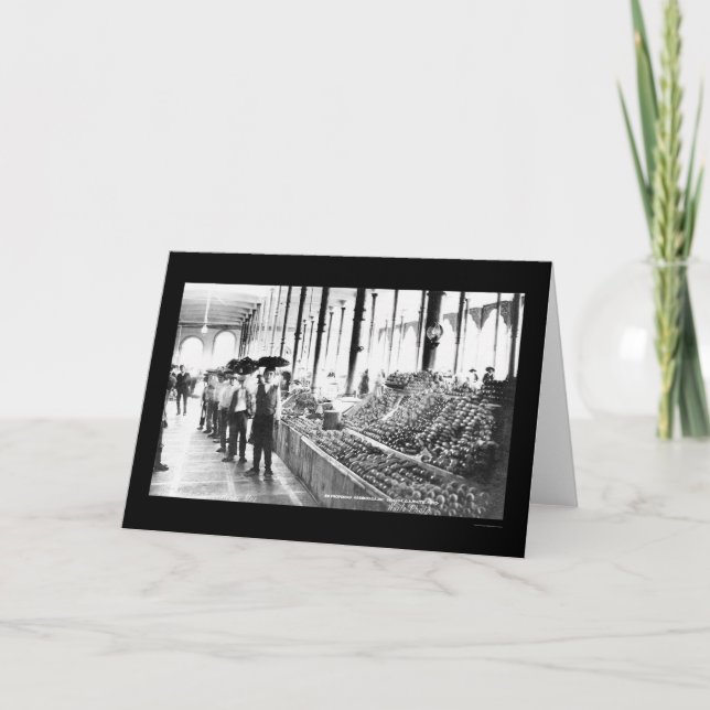 Zacatecas, Mexico Food Market 1904 Card (Front)