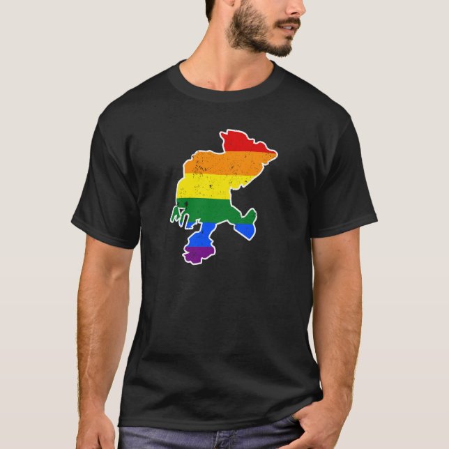 Zacatecas Mexico Rainbow Flag LGBT Pride Flag T-Shirt (Front)