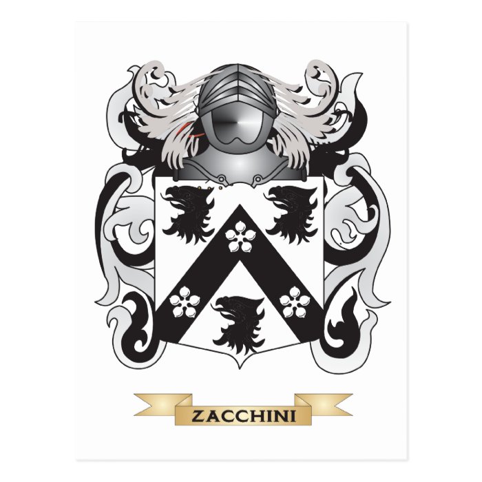 Zacchini Family Crest (Coat of Arms) Post Card