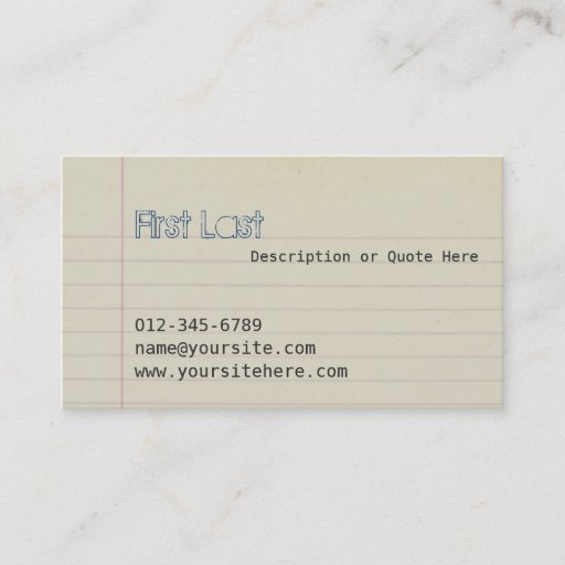 Customizable Zach Business Card