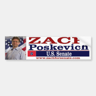 Zach For Senate Bumper Sticker