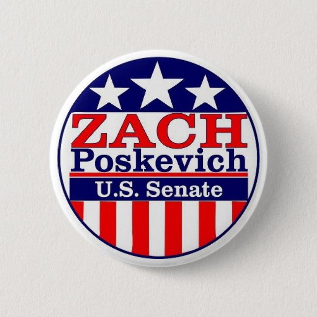 Zach For Sernate Button (Front)