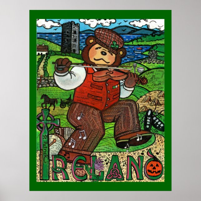 Zachary Bear's® Tribute to Ireland Poster (Front)