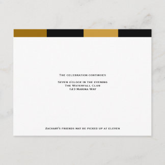 Zachary Gold Brown Reception Card