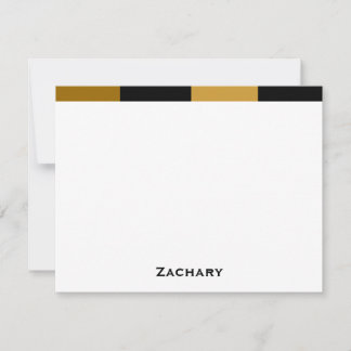 Zachary Gold Brown Tan Black Thank You Card