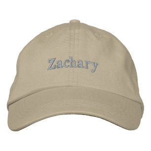 "Zachary" Mens Name Embroidered, Embroidered Baseball Cap