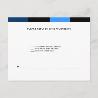 Zachary Royal Blue Navy Blue RSVP Card