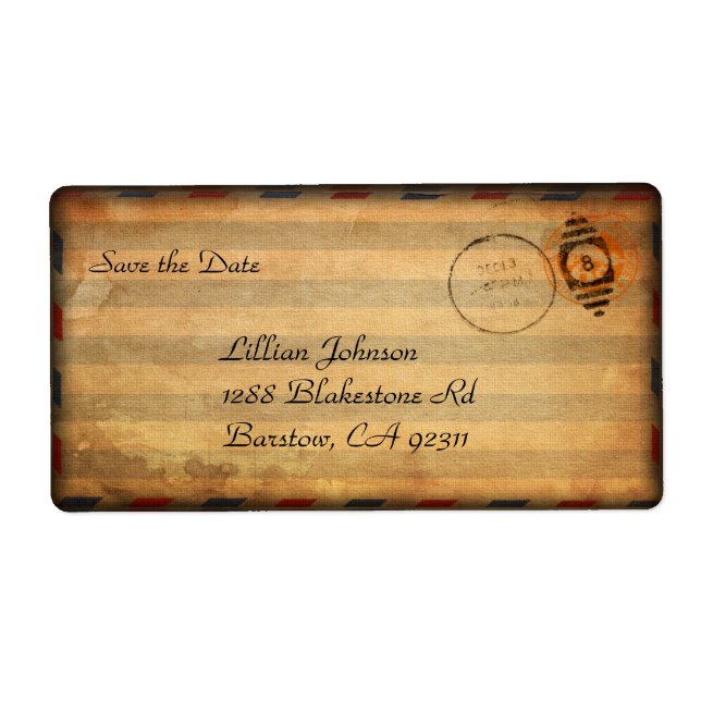 Zachée Customizable Save Date Label (Front)