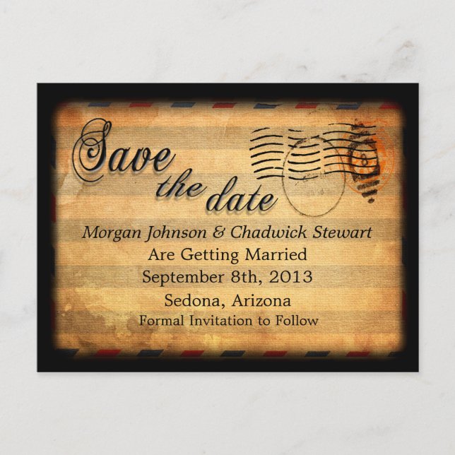 Zachée Save the Date Postcards (Front)