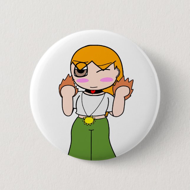 Zack Dragonblade Button - May Flower (Front)