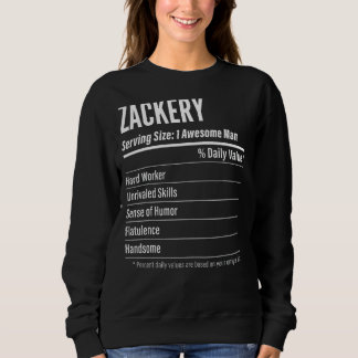 Zackery Serving Size Nutrition Label Calories Sweatshirt