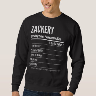 Zackery Serving Size Nutrition Label Calories Sweatshirt