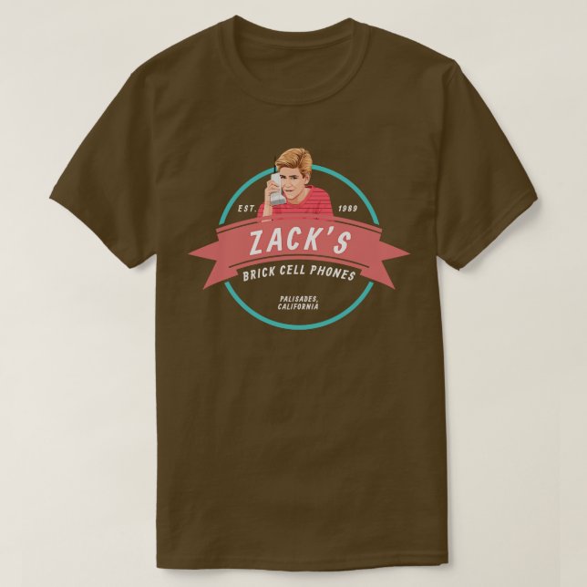 Zacks Brick Cell Phones Est 1989 T-Shirt (Design Front)